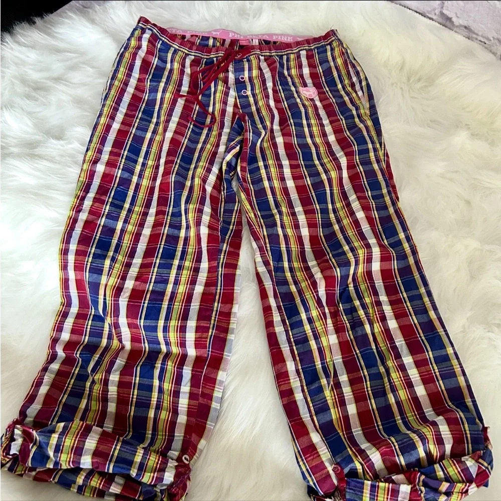 Vintage‎ “Pink” on the booty, dog logo Victoria's Secret PINK Pajama Pants